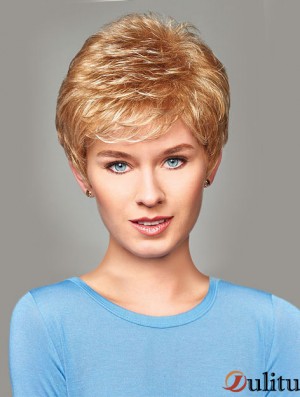 Acheter Synthetic With Capless Short Length Blonde Color