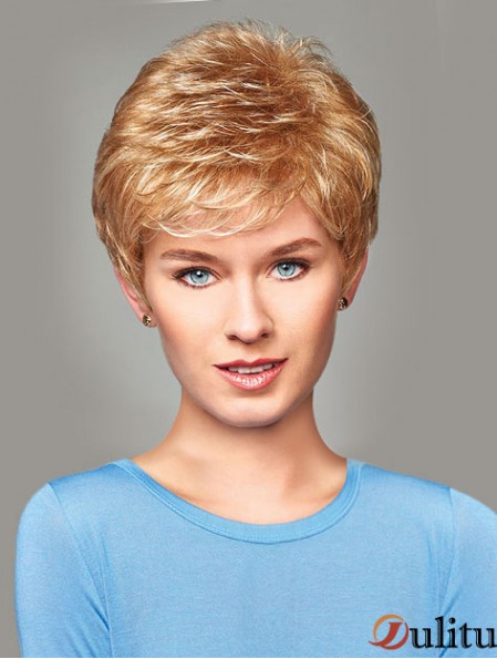 Acheter Synthetic With Capless Short Length Blonde Color