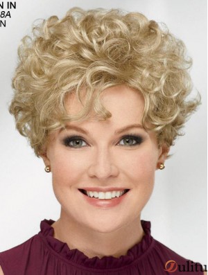 Curly Blonde Short 8 pouces Trendy Classic Wigs