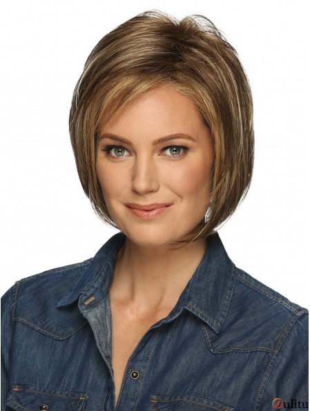 Lace Front 10 pouces droite Auburn sans frange perruques synthétiques