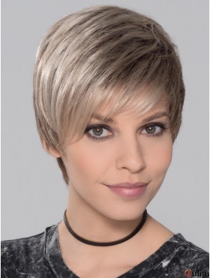 Perruque trame droite 4 pouces Ombre / 2 tons Boycuts