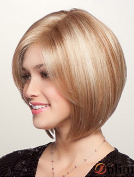 Perruques courtes en dentelle synthétique Bobs coupe la couleur blonde