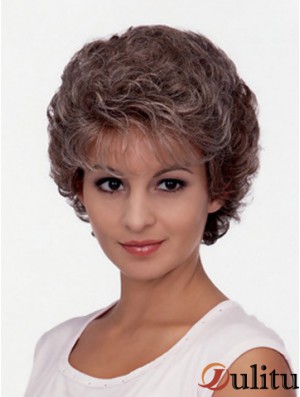 Pas cher beaux cheveux synthétiques courte longueur style classique coupe bouclés