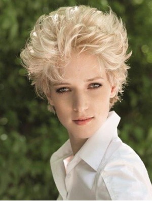 Lace Front Boycuts Short Straight Blonde Sale Cheveux synthétiques