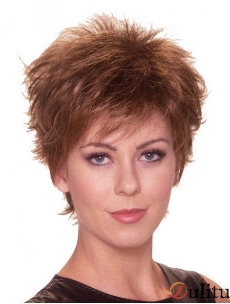 Boycuts droits 6 pouces Auburn Perfect Synthetic Wigs