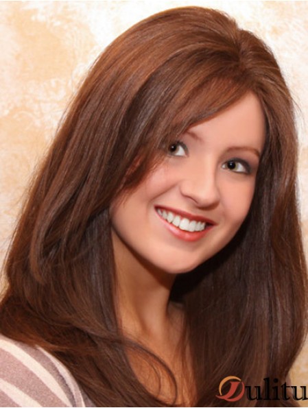 Great Auburn Straight avec Bangs longues perruques