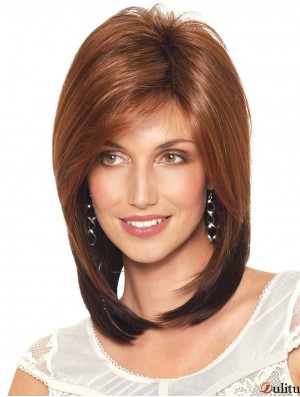 Longueur d'épaule Bobs Droite Auburn Discount Perruques Synthétiques
