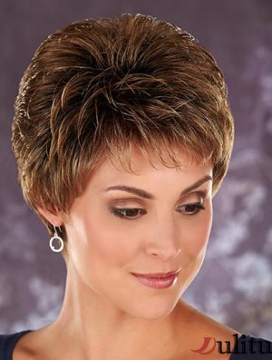 Meilleur Blonde Crop Boycuts Wavy Glueless Lace Front Wigs