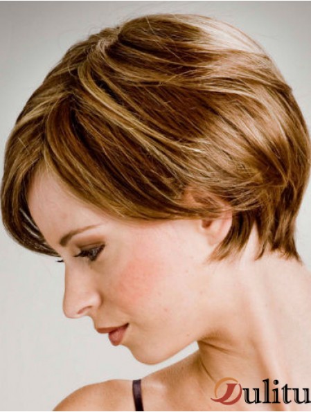 Nouvelles perruques courtes 8  inchdroites blondes Boycuts