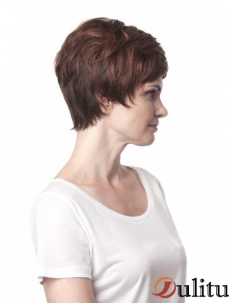 Wavy Layered 8  inchAuburn Perruques synthétiques incroyables