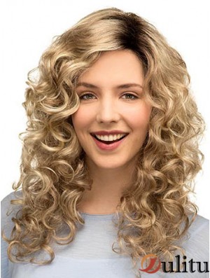 Curly Ideal 16  inchBlonde Classique Longue Perruques