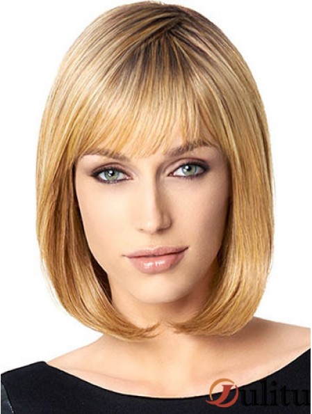 Bobs Blonde Straight Chin Longueur 10  inchPerruques moyennes abordables