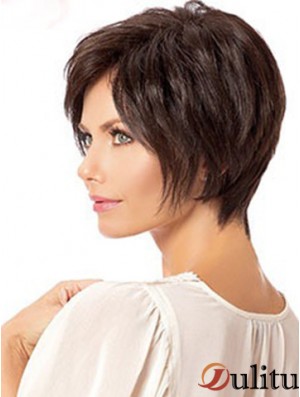 Boycuts droits 6  inchconçu court perruques