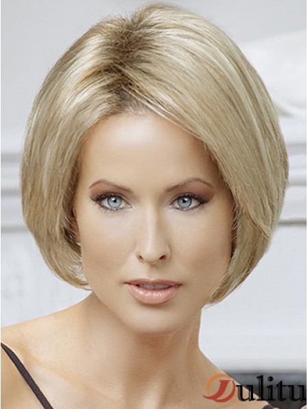 Bobs Blonde Straight Chin Length 10  inchPerruques moyennes en ligne