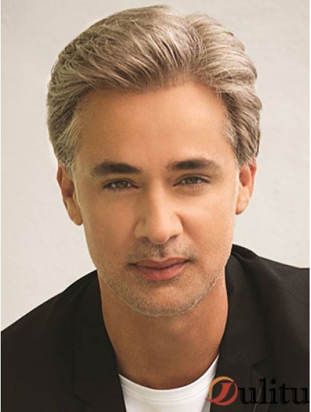 Classic 6  inchStraight Synthetic Blonde Wig Short Men
