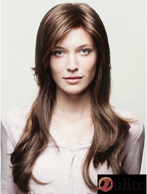 Wavy Sassy 18  inchBrown Layered Long Wigs