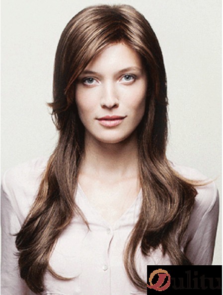 Wavy Sassy 18  inchBrown Layered Long Wigs