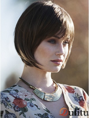 Bobs Brown Straight Chin Length 10  inchPerruques moyennes confortables