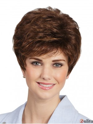 Capless Wavy 8  inchBrown Classic Wigs