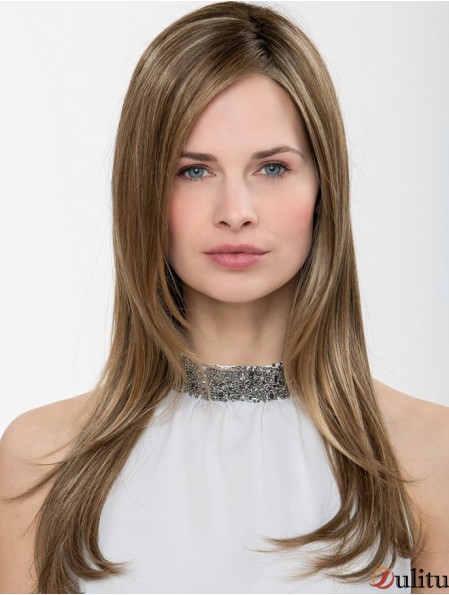 Synthétique Ombre / 2 tons droite 18  inchCapless sans frange longue perruque pour femme