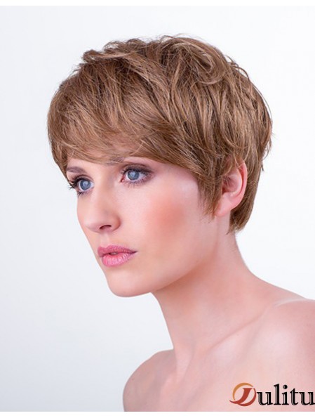 Monofilament synthétique 6  inchBoycuts Straight Auburn Coiffures courtes
