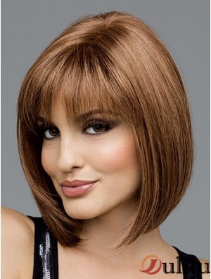 Longueur de menton synthétique Bob 12 pouces avec dessus en monofilament