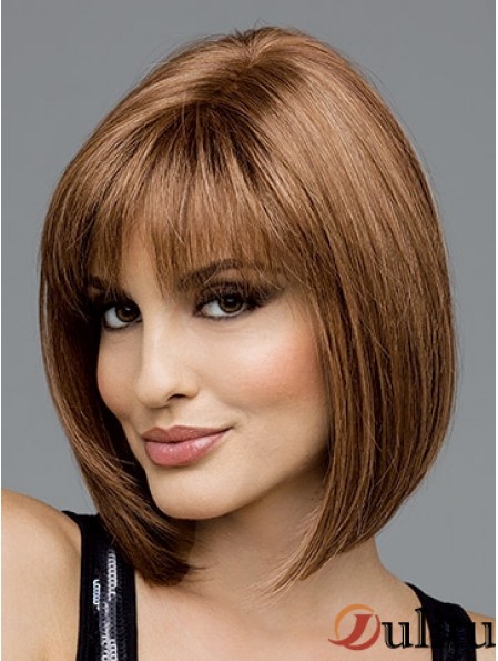 Longueur de menton synthétique Bob 12 pouces avec dessus en monofilament