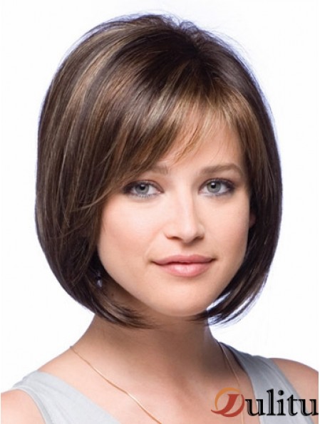Bobs Chin Longueur Brown Straight New Petite Perruques