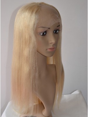20 pouces avant de lacet droite blonde magnifique partie U perruques