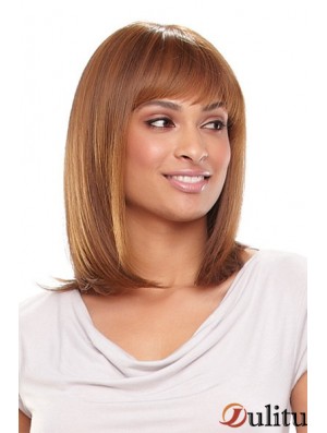 Blonde populaire 13 pouces avec perruques monofilament Bangs