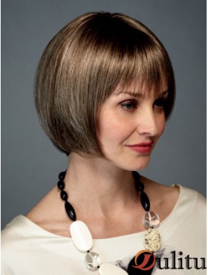 Perruques Bob Trendy Monofilament Marron Longues
