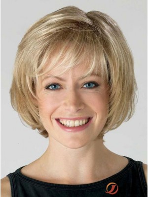 Perruques de Bob fabuleuses blondes courtes droites avant de lacet