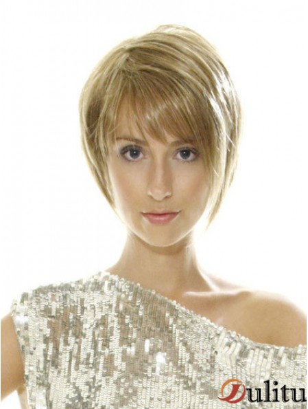 Perruques Bob droites de style blonde 8  inchdroites