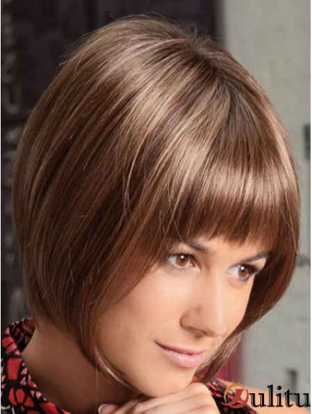 Perruques Auburn Soft Bob Lace Front Longueur Chin