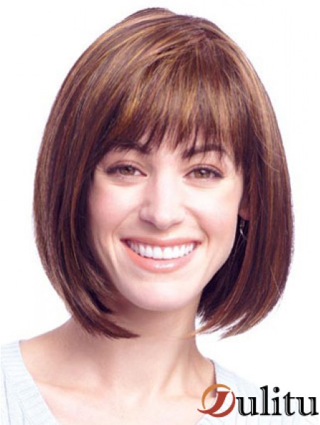 Lace Front Chin Longueur Droite Auburn Amazing Bob Perruques