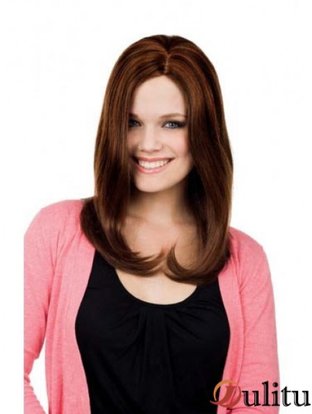 Droite sans frange Longues Auburn Online Lace Front Wigs