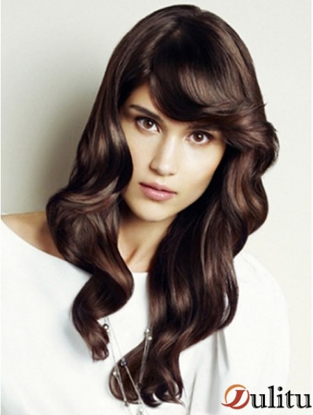 Ondulé avec une frange longue Auburn Amazing Lace Front Wigs