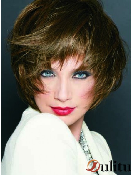 Perruques Bob Bob Monofilament Blondes Courtes Droites
