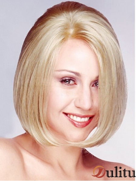 Perruques monofilament blondes sans fesses de longueur de menton de Bobs, longueur 11 pouces