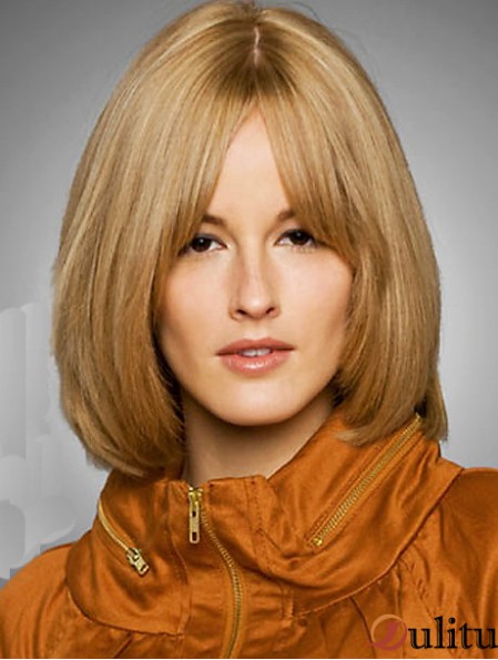 Perruque Style Bob Longueur Chin Couleur Blonde Style Droite