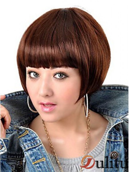 Capless courte droite Auburn perruques Bob populaires