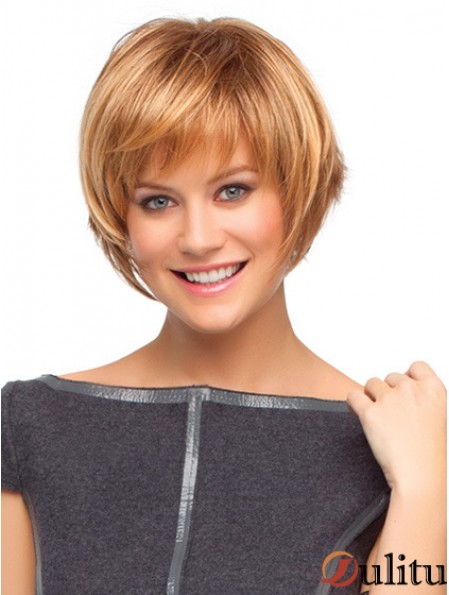 Capless courte droite Auburn moins cher Bob perruques