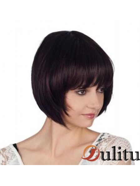 Longueur de menton droit Auburn 10 pouces capless perruques Bob bon marché