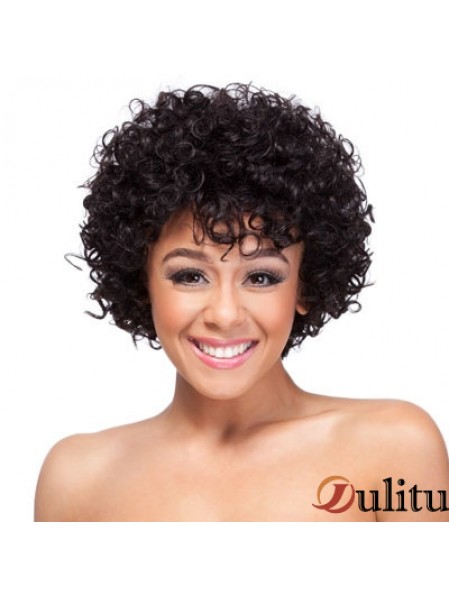 Perruques bouclées synthétiques capless classiques de 19 pouces pour les femmes afro-américaines