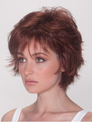 Les meilleures perruques avec un style droit sans couleur synthétique Auburn