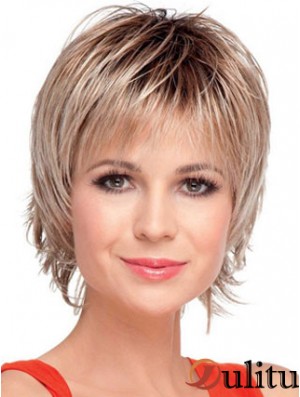 Boycuts Straight Blonde Capless Incroyable Perruques Courtes