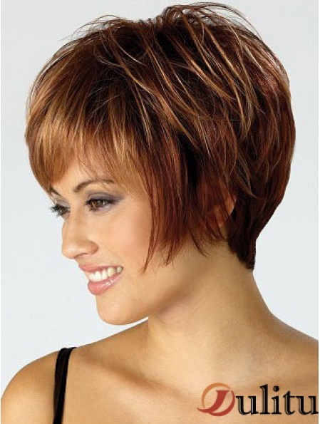 Bobs Straight Auburn Capless Meilleures Perruques Courtes