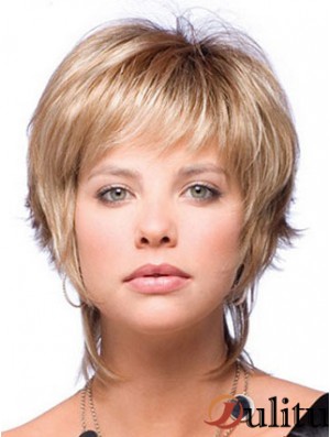Boycuts Straight Blonde Capless Belles Perruques Courtes