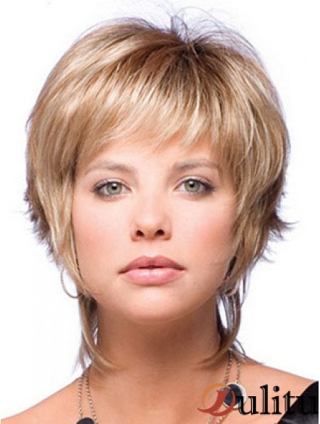 Boycuts Straight Blonde Capless Belles Perruques Courtes