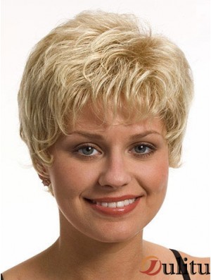 Boycuts Wavy Blonde Capless Meilleures perruques courtes